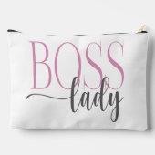 Boss Lady Roze en Grijs Natuurlijk Etui (Achterkant)