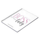 Boss Lady Roze en Grijs Natuurlijk Notitieboek (Linkerzijde)