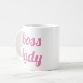 Boss Lady | Slogan-Mok | handgeschreven typologie Koffiemok (Voorkant links)
