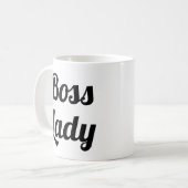 Boss Lady | Slogan-Mok | handgeschreven typologie Koffiemok (Voorkant links)