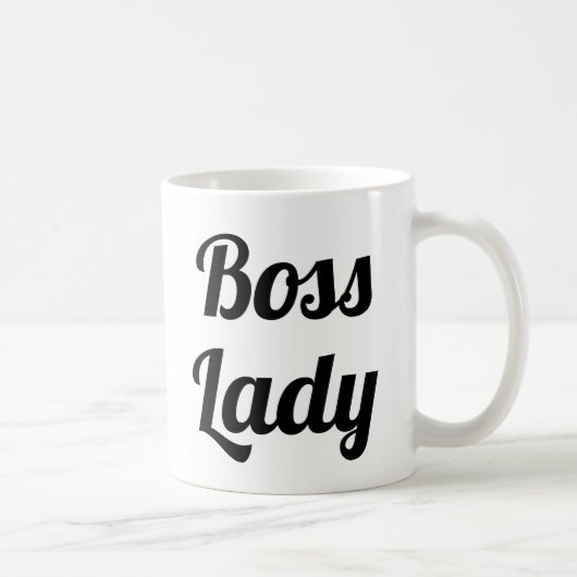Boss Lady | Slogan-Mok | handgeschreven typologie Koffiemok (Rechts)