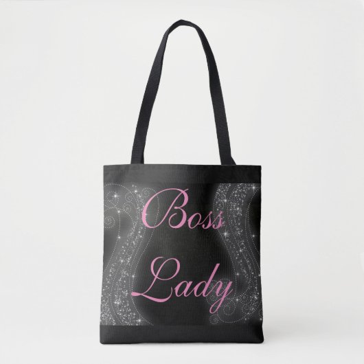 Boss Lady Sparkle Tote Bag (Voorkant)