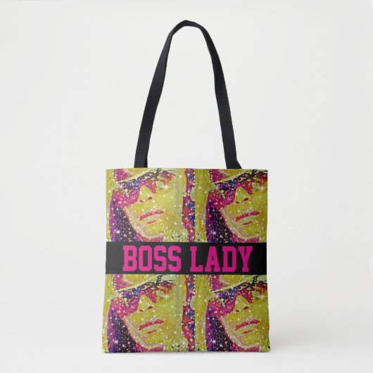 Boss Lady Sparkle Tote Bag (Voorkant)