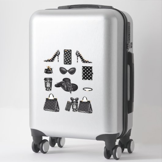 Boss Lady Sticker Decals Polk A Dot Decal Stickers (Koffer)