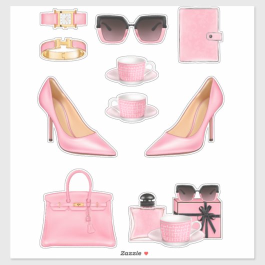 Boss Lady Sticker Decals Roze Bossy Decal Sticker (Vel)