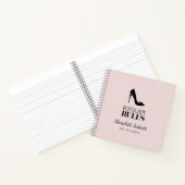 Boss Lady Stiletto Logo Blush gepersonaliseerd Notitieboek (Binnen)