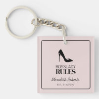 Boss Lady Stiletto Logo Blush gepersonaliseerd