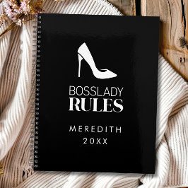 Boss Lady Stiletto Logo Zwart Wit Planner