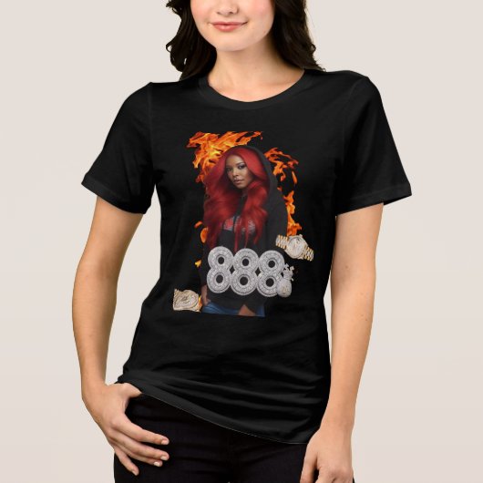 Boss Lady T-shirt Tri-Blend Shirt (Voorkant)