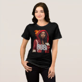 Boss Lady T-shirt Tri-Blend T-shirt (Voorkant volledig)