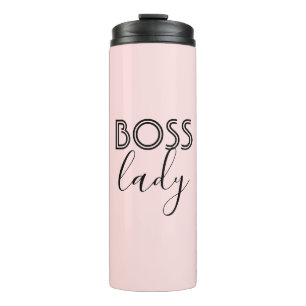 Boss Lady Thermal Tumbler   Roze en zwart Thermosbeker