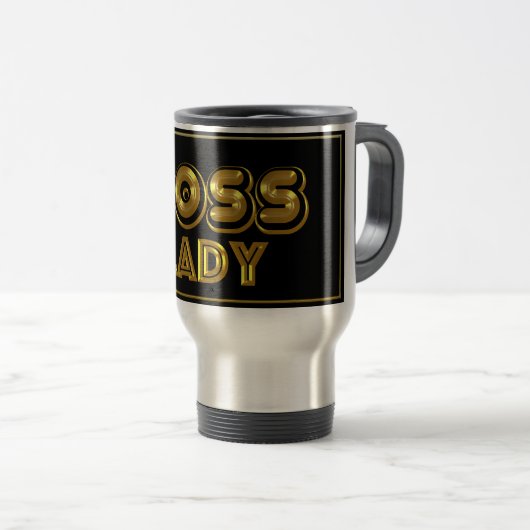 Boss Lady Travel Mug Reisbeker (Voorkant rechts)