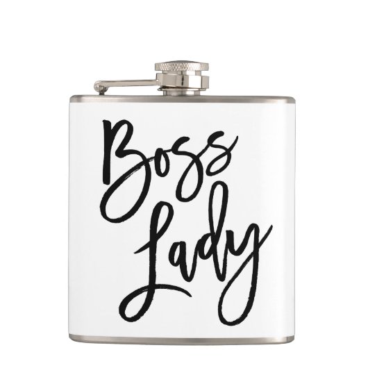 Boss Lady Trendy Lettering Heupfles (Voorkant)
