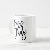 Boss Lady Trendy Lettering Koffiemok (Voorkant links)