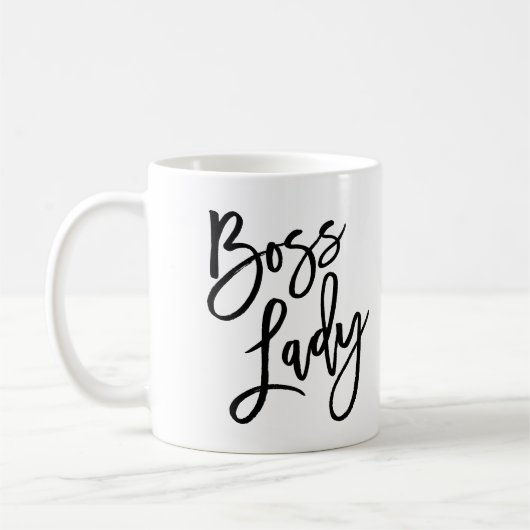 Boss Lady Trendy Lettering Koffiemok (Links)