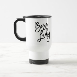 Boss Lady Trendy Lettering Reisbeker
