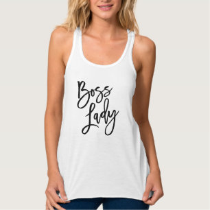 Boss Lady Trendy Lettering Tanktop