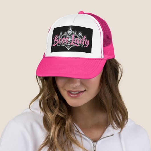 Boss Lady Trucker Hat Trucker Pet (In situ)