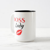 Boss Lady Tweekleurige Koffiemok (Voorkant links)