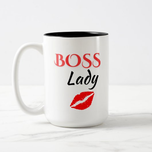 Boss Lady Tweekleurige Koffiemok (Links)