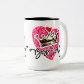 Boss Lady Tweekleurige Koffiemok (Voorkant rechts)