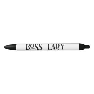 Boss Lady Typografie Kantoor Zwarte Inkt Pen