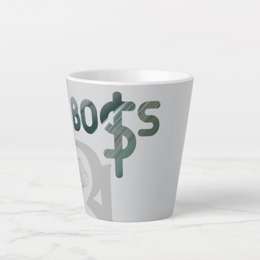 BOSS Latte Mok Abstracte Trend Interieur Groen (Voorkant)