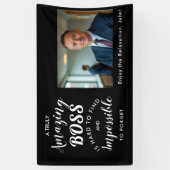 Boss Leaving Party Banner – Editable Farewell Deco (Verticaal)