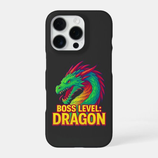 Boss Level: Dragon – Gamer & Fantasy Art iPhone Hoesje (Achterkant)