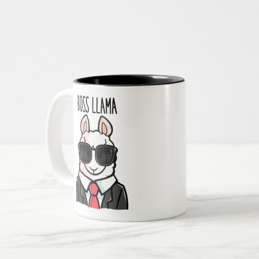 Boss Llama Tweekleurige Koffiemok (Voorkant links)