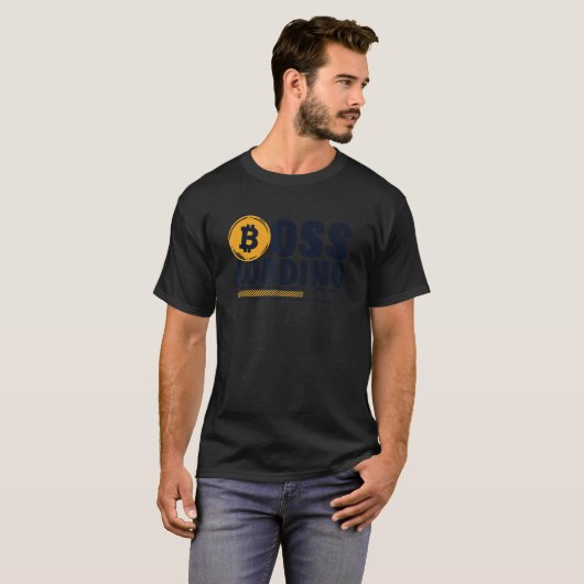 Boss Loading Crypto Cryptocurrency Blockchain Bitc T-shirt (Voorkant volledig)