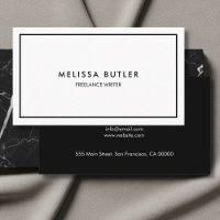 Boss Luxe Minimalist Professioneel Zwart Wit