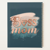 Boss Ma Trendy Copper Blauwgroen Waterverf Typogra Planner (Achterkant)