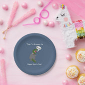 Boss Male Dinosaur Funny Boss Day Personaliseren Papieren Bordje (Feest)