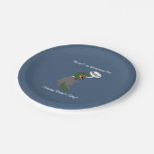 Boss Male Dinosaur Funny Boss Day Personaliseren Papieren Bordje (Gekanteld)