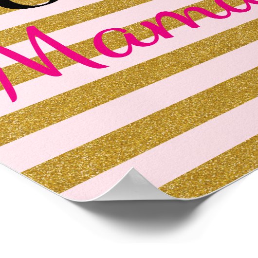 Boss Mama Striped Poster (Hoek)