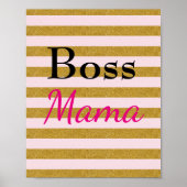 Boss Mama Striped Poster (Voorkant)