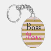 Boss Mama Striped Sleutelhanger (Voorkant Links)
