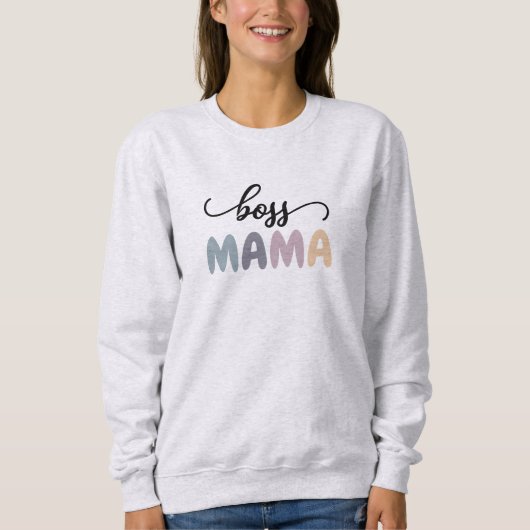 Boss Mama Sweatshirt Moederdag Tshirt Gift (Voorkant)