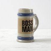 BOSS MAN BEER STEIN EN KOFFIE MUGS BIERPUL (Voorkant rechts)
