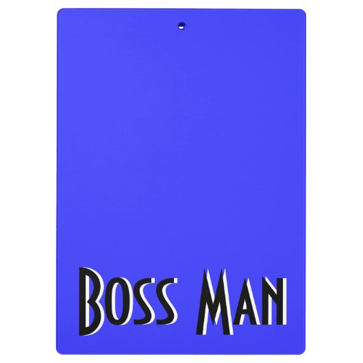 Boss Man Blue Cliboard Klembord (Achterkant)