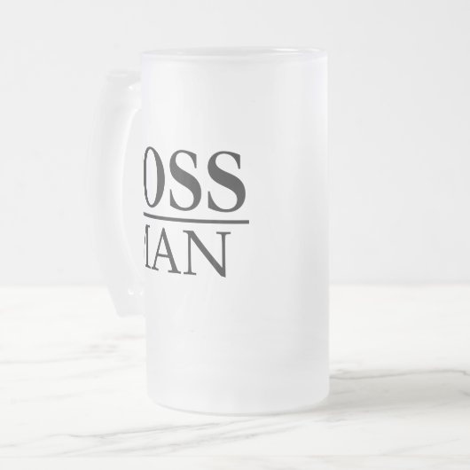 BOSS-MAN MATGLAS BIERPUL (Voorkant links)