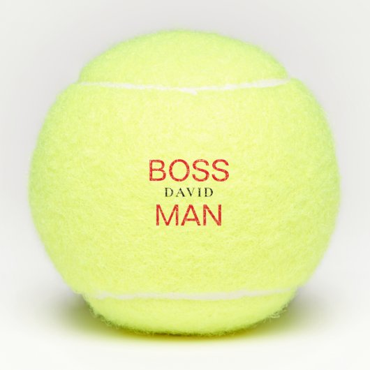 Boss Man personaliseert Tennis Balls Tennisballen (Voorkant)