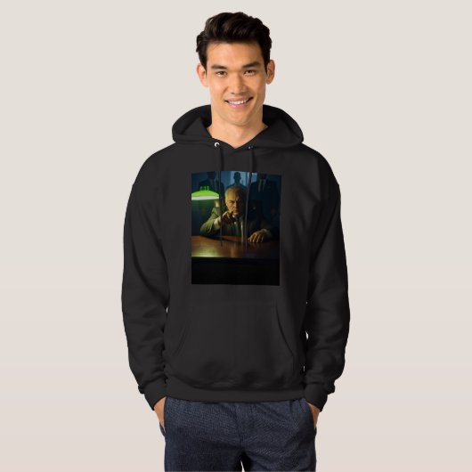 Boss mannen zwart hooded sweatshirt (Voorkant volledig)