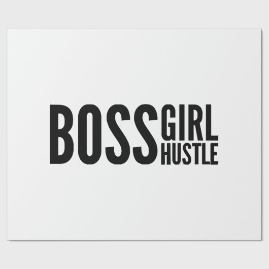 Boss meisje Hustle, Boss meisjes empowerment sloga Cadeaupapier (Vlak)