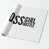 Boss meisje Hustle, Boss meisjes empowerment sloga Cadeaupapier (Uitgerold)