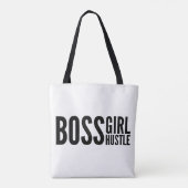Boss meisje Hustle, Boss meisjes empowerment sloga Tote Bag (Achterkant)