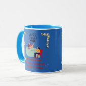 Boss Mode Geactiveerd blauw Mok (Voorkant links)