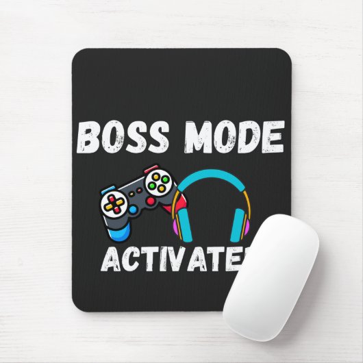Boss Mode Geactiveerd Gamer Muismat (Met muis)