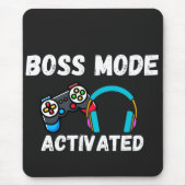 Boss Mode Geactiveerd Gamer Muismat (Voorkant)